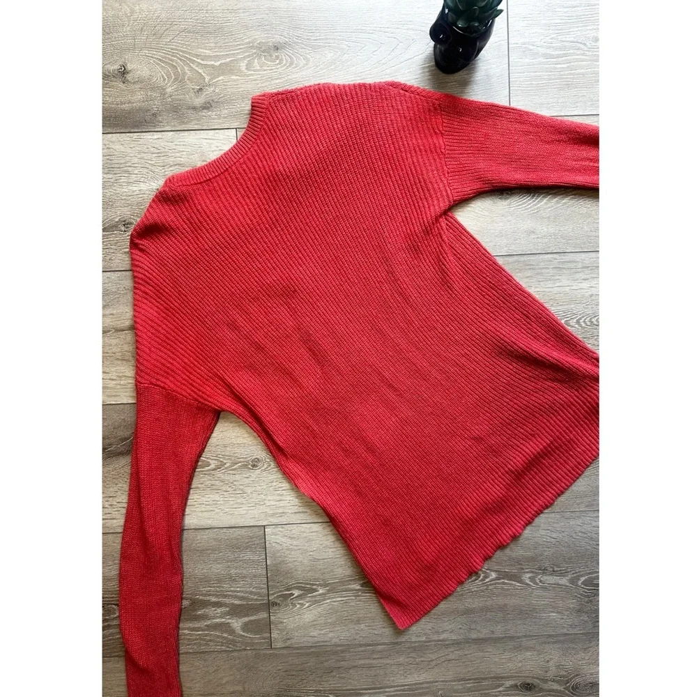 Madewell Women's Orange Crew Neck Sweater - Picture 8 of 8